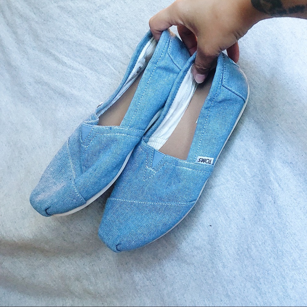 SOLD | TOMS | Blue Slip On Shoes - Picture 2 of 6